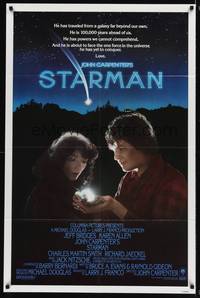 9x741 STARMAN int'l close-up style 1sh '84 John Carpenter, image of alien Jeff Bridges & Karen Allen!