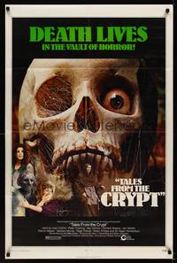 9x767 TALES FROM THE CRYPT 1sh '72 Peter Cushing, Joan Collins, from E.C. comics, cool skull image