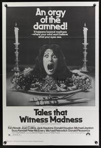 9x768 TALES THAT WITNESS MADNESS 1sh '73 wacky screaming head on food platter horror image!