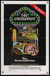 9x792 THAT'S ENTERTAINMENT 1sh '74 classic MGM Hollywood scenes, it's a celebration!
