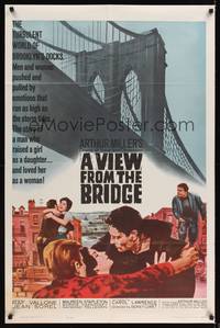 9x899 VIEW FROM THE BRIDGE 1sh '62 Raf Vallone, Arthur Miller's towering drama of love & obsession