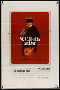 9x907 W.C. FIELDS & ME 1sh '76 Rod Steiger, Perrine, biography, great artwork holding cocktail!