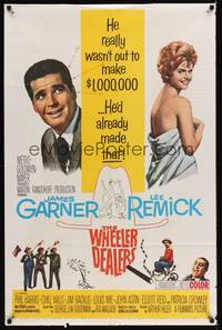 9x930 WHEELER DEALERS 1sh '63 James Garner, sexy Lee Remick wrapped only in a sheet!