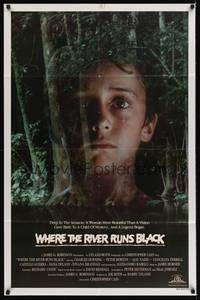 9x939 WHERE THE RIVER RUNS BLACK int'l 1sh '86 Charles Durning, image of boy lost in the Amazon!
