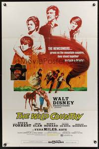 9x953 WILD COUNTRY 1sh '71 Disney, artwork of Vera Miles, Ron Howard and brother Clint Howard!