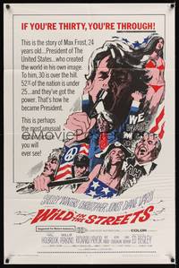 9x955 WILD IN THE STREETS 1sh '68 Christopher Jones becomes President & teens take over the U.S.!