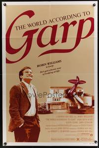 9x984 WORLD ACCORDING TO GARP style B 1sh '82 Robin Williams has a funny way of looking at life!