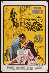 9x987 WORLD OF SUZIE WONG 1sh R65 William Holden was the first man that Nancy Kwan ever loved!