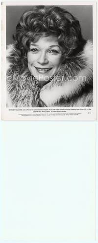 9y040 BEING THERE 8x10 still '80 c/u of Shirley MacLaine in fur coat, directed by Hal Ashby!