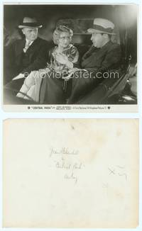 9y082 CENTRAL PARK 7.75x9.75 still '32 pretty Joan Blondell in back of cab with two men!