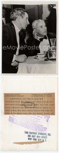 9y087 CHARLIE CHAPLIN 6.25x8.5 news photo '43 close up at Joan Barry paternity suit trial!