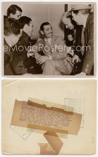 9y094 CLARK GABLE 7x9 news photo '37 close up testifying at woman's fraud trial in Los Angeles!