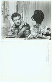 9y095 CLEOPATRA 7.5x9.5 still '64 close up of Elizabeth Taylor & Richard Burton in costume!