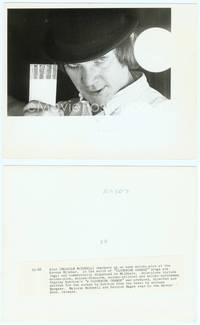 9y097 CLOCKWORK ORANGE deluxe 8x10 still '72 Stanley Kubrick, most classic c/u of Malcolm McDowell!