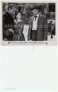 9y112 DALLAS 8x10 still '50 3-shot close up of Gary Cooper, Ruth Roman & Steve Cochran!