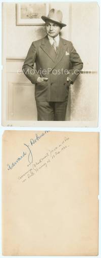 9y146 EDWARD G. ROBINSON 7.75x10 still '39 great full-length standing portrait from Blackmail!