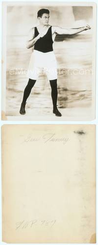 9y178 GENE TUNNEY 8x10 still '20s great full-length pose in boxing trunks in fighting stance!