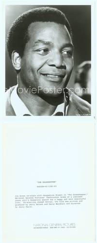 9y209 GRASSHOPPER 8x10 still '70 close up of smiling football great Jim Brown!