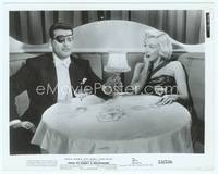9y234 HOW TO MARRY A MILLIONAIRE 8x10 still '53 sexy Marilyn Monroe shocked by man in eyepatch!