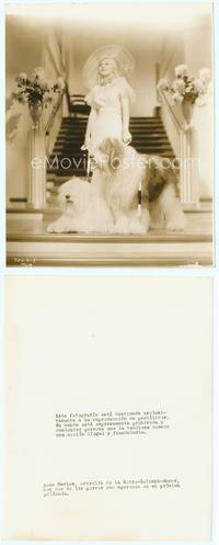 9y264 JEAN HARLOW 7.5x9.25 still '30s full-length wearing cool hat & holding 2 sheep dogs!