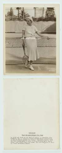 9y275 JOAN CRAWFORD 8x10 still '30 great full-length portrait on tennis court holding racket!