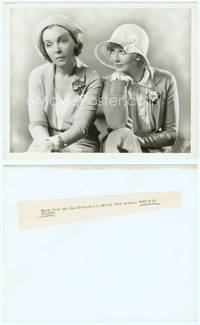 9y303 LET'S DO THINGS deluxe 8x10 still '31 best close up of beautiful Thelma Todd & Zasu Pitts!