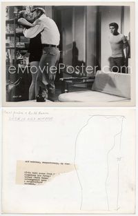 9y307 LOOK IN ANY WINDOW 8x10.25 still '61 Paul Anka watches mom Ruth Roman attacked by dad!