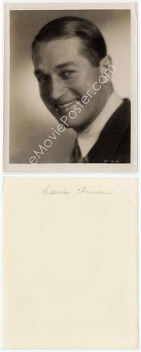 9y332 MAURICE CHEVALIER 8x10.25 still '30s head & shoulders portrait showing his trademark grin!