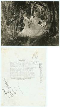 9y343 NEW MOON 7.25x9.5 still '40 c/u of Jeanette MacDonald & Nelson Eddy in costume in forest!