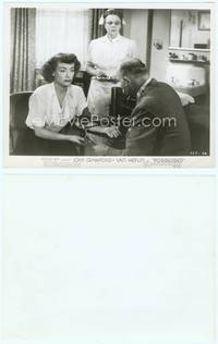 9y370 POSSESSED 8x10 still '47 somber Joan Crawford gets her blood pressure checked by doctor!