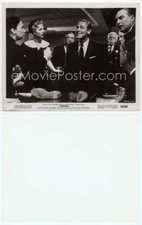 9y415 SABRINA 8x10.25 still '54 William Holden sitting on table with staff, Billy Wilder