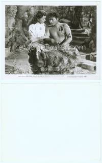 9y435 SONG OF INDIA 8x10 still '49 close up of pretty Gail Russell holding wounded Sabu!