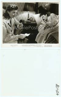9y440 SPELLBOUND 8x10 still '45 psychiatrist Ingrid Bergman watches sleeping Gregory Peck!