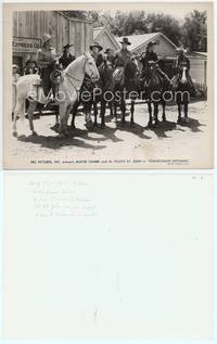 9y444 STAGECOACH OUTLAWS 8x10.25 still '45 Buster Crabbe & Fuzzy on horseback catching bad guys!