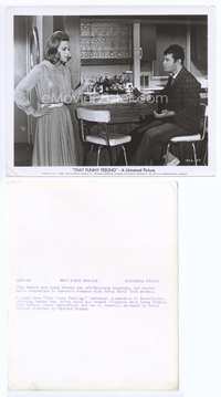 9y459 THAT FUNNY FEELING 8x10 still '65 Nita Talbot & Larry Storch talking in kitchen!