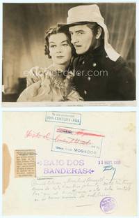 9y476 UNDER TWO FLAGS 7.25x9.5 still '36 close up of legionnaire Ronald Colman & Rosalind Russell!