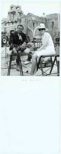 9y466 TIME FOR KILLING candid English 8x10 still '67 Glenn Ford on set between scenes w/woman!
