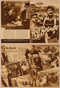 9z152 RIO GRANDE German program '51 different images of John Wayne & Maureen O'Hara, John Ford