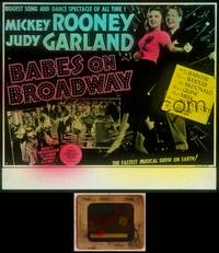 9z076 BABES ON BROADWAY glass slide '41 full-length image of Mickey Rooney dancing w/Judy Garland!