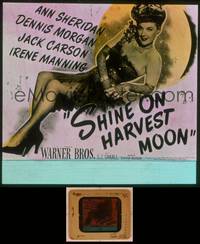 9z114 SHINE ON HARVEST MOON glass slide '44 full-length image of sexiest Ann Sheridan!