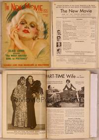 9z041 NEW MOVIE MAGAZINE magazine March 1932, incredible art of Jean Harlow by Charles Sheldon!