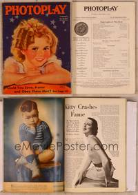 9z030 PHOTOPLAY magazine January 1935, wonderful art of cutest Shirley Temple by Earl Christy!