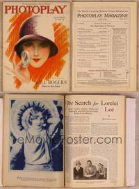 9z025 PHOTOPLAY magazine November 1927, wonderful art of Jetta Goudal by Charles Sheldon!