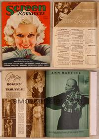 9z045 SCREEN ROMANCES magazine February 1935, art of sexy Jean Harlow, who is offering prizes!