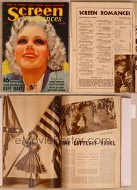 9z046 SCREEN ROMANCES magazine January 1936, art of Jean Harlow in Riff Raff by Earl Christy!