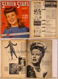 9z073 SCREEN STARS vol. 1 no. 1 magazine April 1944, Barbara Britton in Give Us This Day!