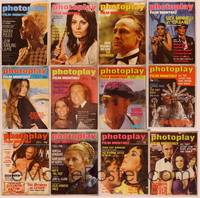 9z014 LOT OF PHOTOPLAY FILM MONTHLY MAGAZINES 12 English magazines January 1972 to December 1972