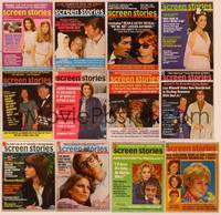 9z018 LOT OF SCREEN STORIES MAGAZINES 12 magazines January 1972 to December 1972, Barbra, Fonda