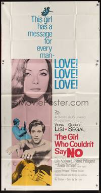 1a445 GIRL WHO COULDN'T SAY NO int'l 3sh '69 sexy Virna Lisi is the end in loving, George Segal!