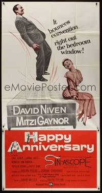 1a453 HAPPY ANNIVERSARY 3sh '59 great different image of David Niven & Mitzi Gaynor!
